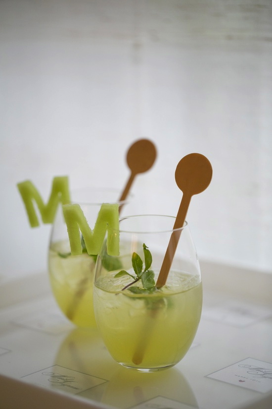 Darcy Miller Designs monogram drink garnish
