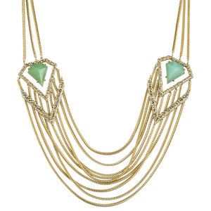 necklaces - gold n green (alexis bittar)