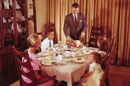 Father's Day - man carving turkey