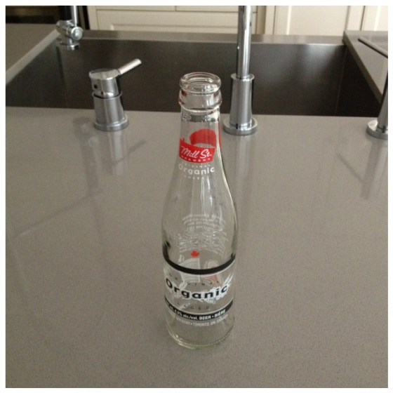 DIY beer bottle bud vase