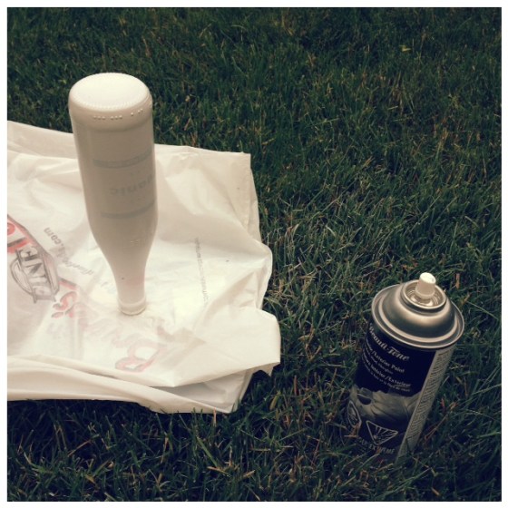 DIY beer bottle bud vase