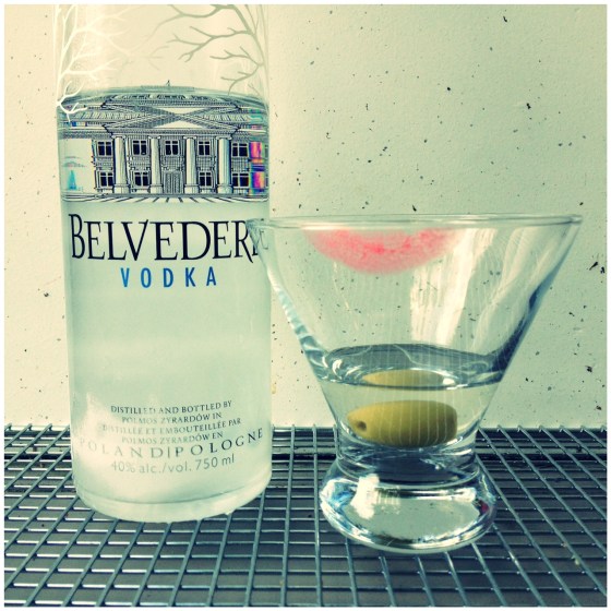 dirty vodka martini