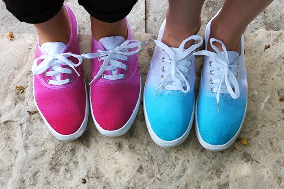 ombre dip dyed shoes