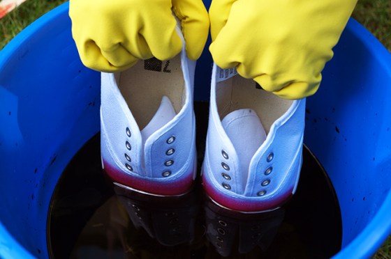 ombre dip dyed shoes