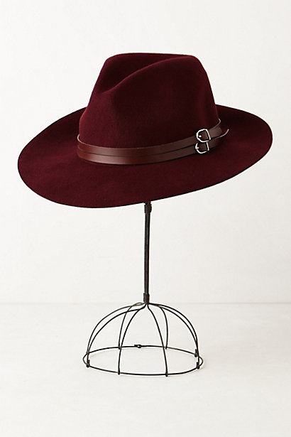 Anthropologie Leather Trimmed Rancher Hat