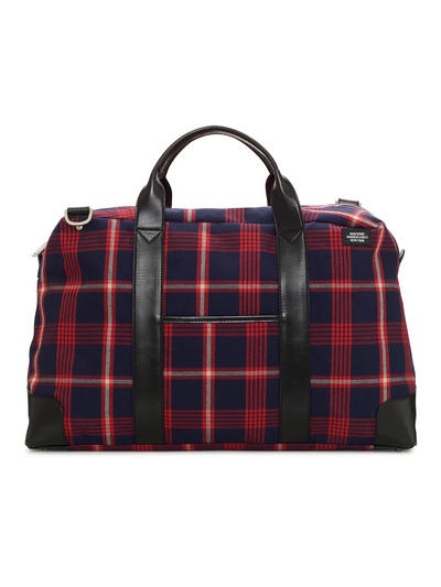 Jack Spade plaid weekend bag