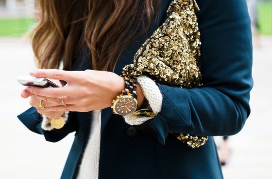zara gold sequin clutch