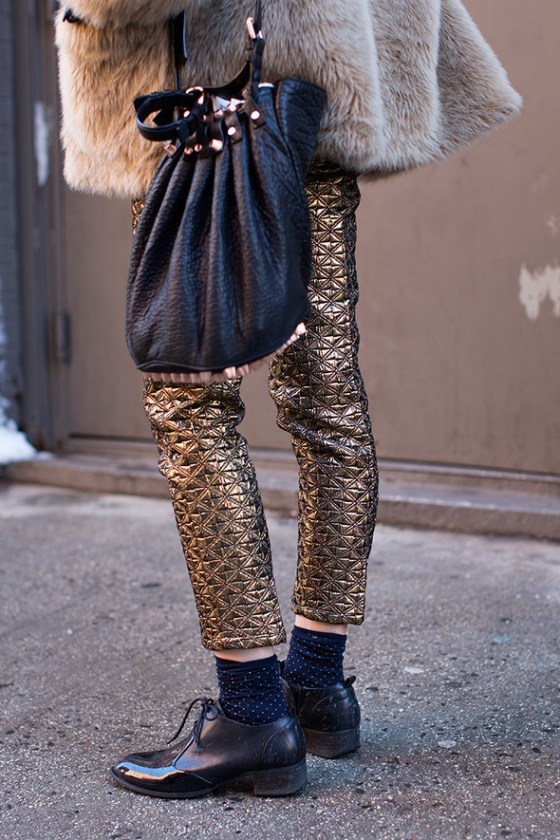 gold brocade pants