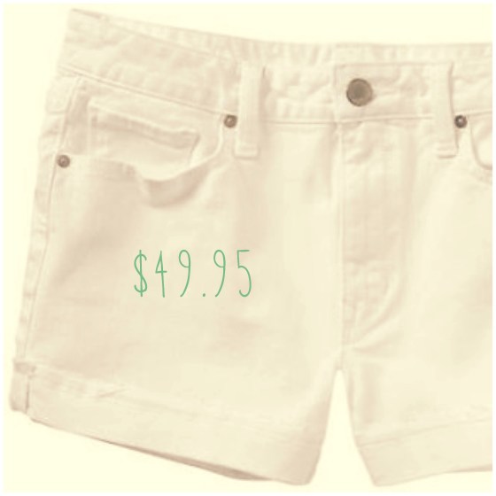 Gap maddie white jean shorts