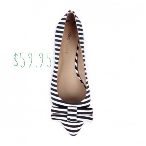 Sole Society Kameko black white pointed flats