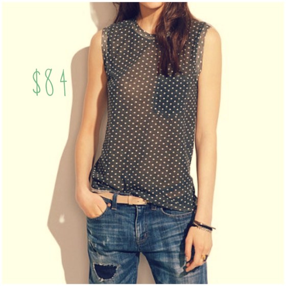 NSF Claire muscle tank polka dot